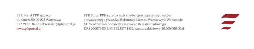 Logotyp i wizytówka PFR portal PPK