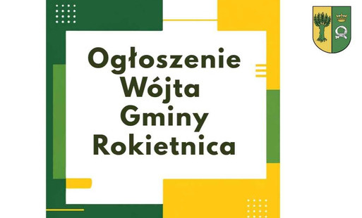 Grafika dekoracyjna Głoszenie Wójta Gminy Rokietnica